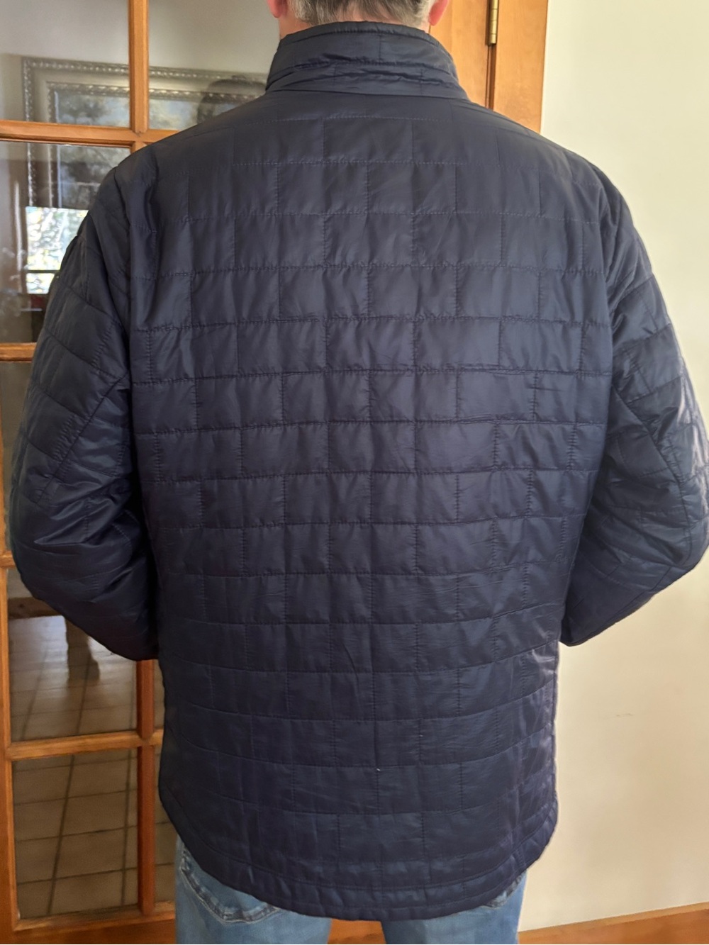 Patagonia Men’s L Nano Puff Jacket Navy Blue Lightweight Quilted Puffer LIKE NEW - Picture 3 of 5